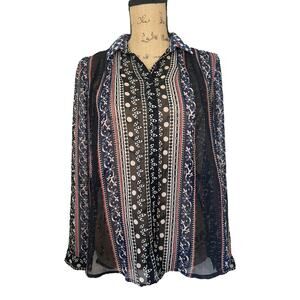 Free People Sheer Blouse XS